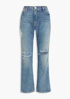 FRAME - Distressed mid-rise bootcut jeans - Blue - 31