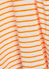 FRAME - Easy True striped linen-jersey T-shirt - Orange - XS