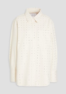 FRAME - Embellished denim shirt - White - XS