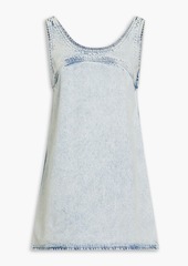 FRAME - Faded denim mini dress - Blue - XS