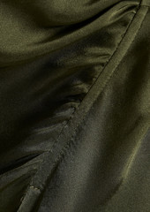 FRAME - Gillian belted silk mini shirt dress - Green - XL