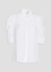 FRAME - Gillian ruched ramie shirt - White - XS