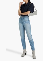 FRAME - High 'N' Tight faded high-rise tapered jeans - Blue - 25