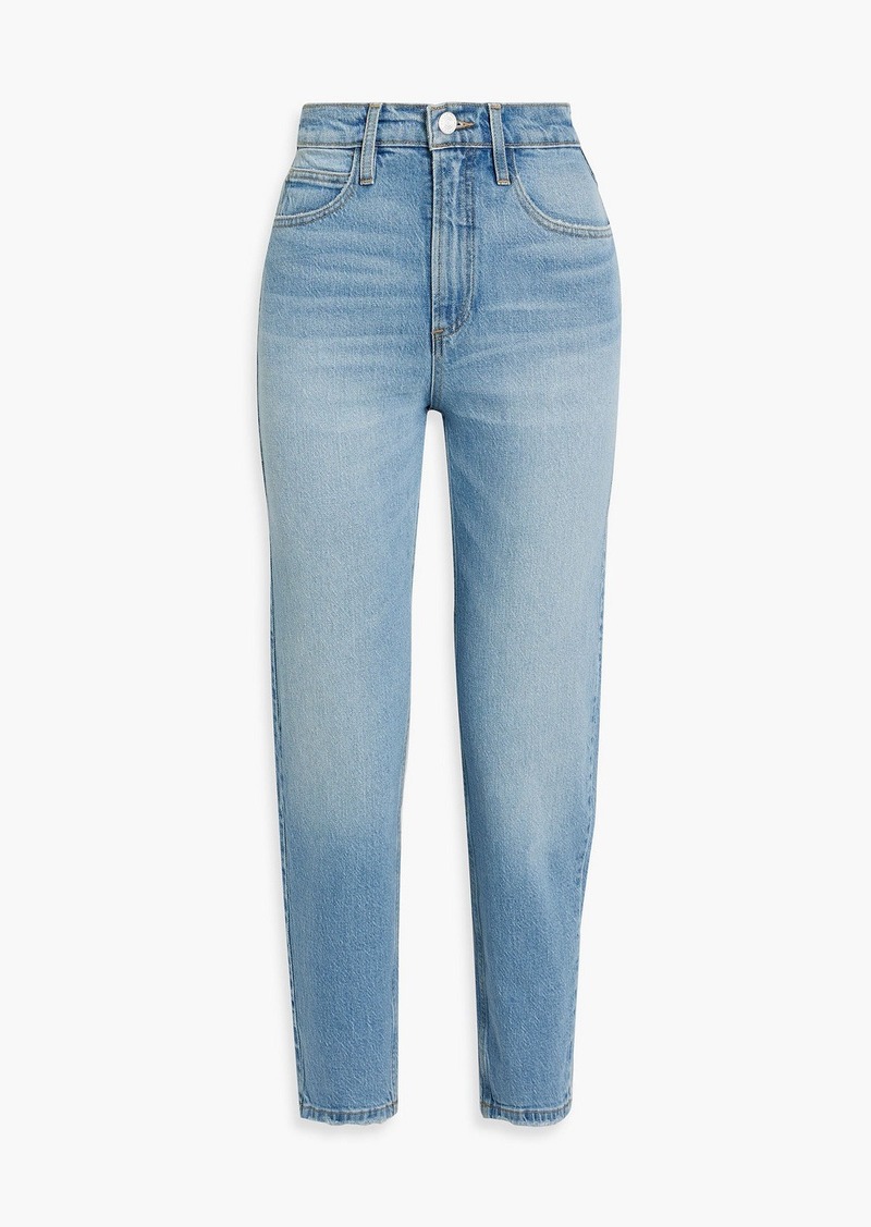 FRAME - High 'N' Tight faded high-rise tapered jeans - Blue - 25