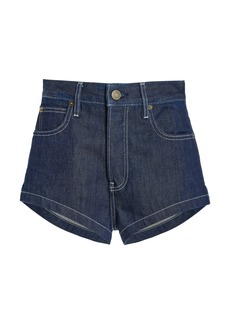 FRAME - High-Rise Denim Shorts - Dark Wash - 25 - Moda Operandi