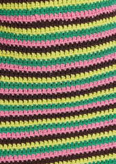 FRAME - Julia Sarr-Jamois crocheted cotton-blend halterneck mini dress - Yellow - XS