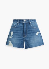 FRAME - Le Brigette distressed denim shorts - Blue - 27