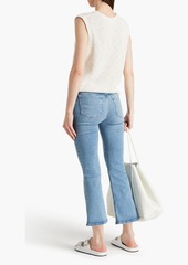 FRAME - Le One Crop Mini Boot faded high-rise bootcut jeans - Blue - 0