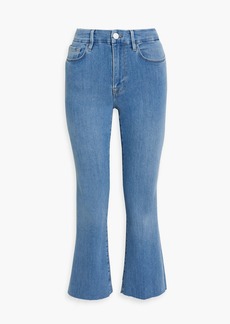 FRAME - Le Crop Mini Boot faded mid-rise kick-flare jeans - Blue - 28