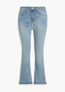FRAME - Le Crop Mini Boot frayed mid-rise bootcut jeans - Blue - 24