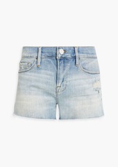 FRAME - Le Cutoff distressed denim shorts - Blue - 32