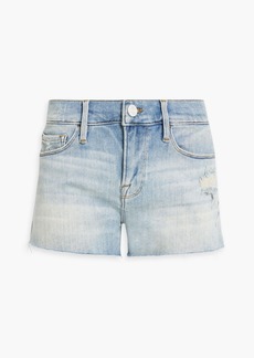 FRAME - Le Cutoff distressed denim shorts - Blue - 25