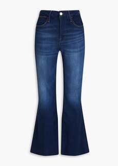 FRAME - Le Easy faded high-rise kick-flare jeans - Blue - 24