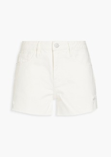 FRAME - Le Grand Garcon distressed denim shorts - White - 30