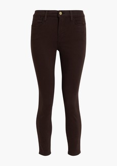FRAME - Le High cropped cotton-blend skinny pants - Brown - 23