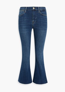 FRAME - Le High cropped high-rise flared jeans - Blue - 23