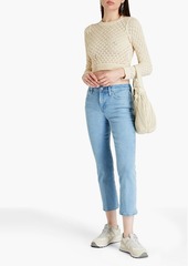 FRAME - Le High cropped high-rise straight-leg jeans - Blue - 25
