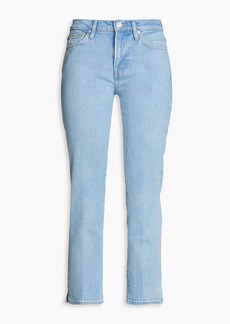 FRAME - Le High cropped high-rise straight-leg jeans - Blue - 25