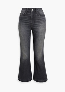 FRAME - Le High Flare cropped high-rise flared jeans - Black - 23
