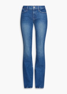 FRAME - Le High Flare faded high-rise flared jeans - Blue - 27