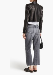 FRAME - Le High N Tight cropped distressed high-rise bootcut pants - Gray - 23