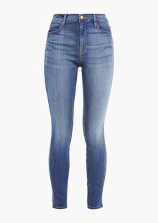 FRAME - Le High Skinny faded high-rise skinny jeans - Blue - 32