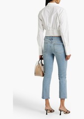 FRAME - Le High Straight cropped high-rise slim-leg jeans - Blue - 24