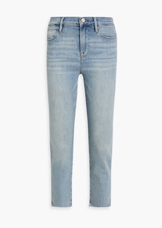 FRAME - Le High Straight cropped high-rise slim-leg jeans - Blue - 23