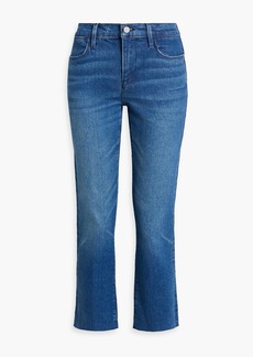 FRAME - Le High Straight cropped high-rise straight-leg jeans - Blue - 25