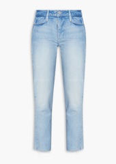 FRAME - Le High Straight cropped high-rise straight-leg jeans - Blue - 27