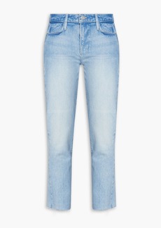 FRAME - Le High Straight cropped high-rise straight-leg jeans - Blue - 24
