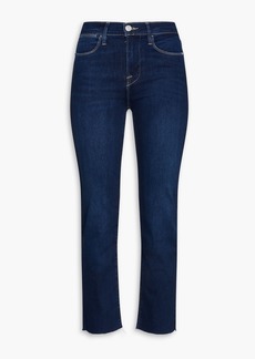 FRAME - Le High Straight cropped high-rise straight-leg jeans - Blue - 23