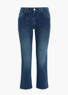FRAME - Le High Straight cropped high-rise straight-leg jeans - Blue - 24