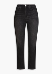 FRAME - Le High Straight cropped high-rise straight-leg jeans - Gray - 23