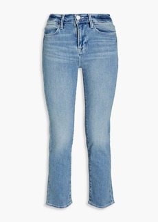 FRAME - Le High Straight cropped mid-rise straight-leg jeans - Blue - 23