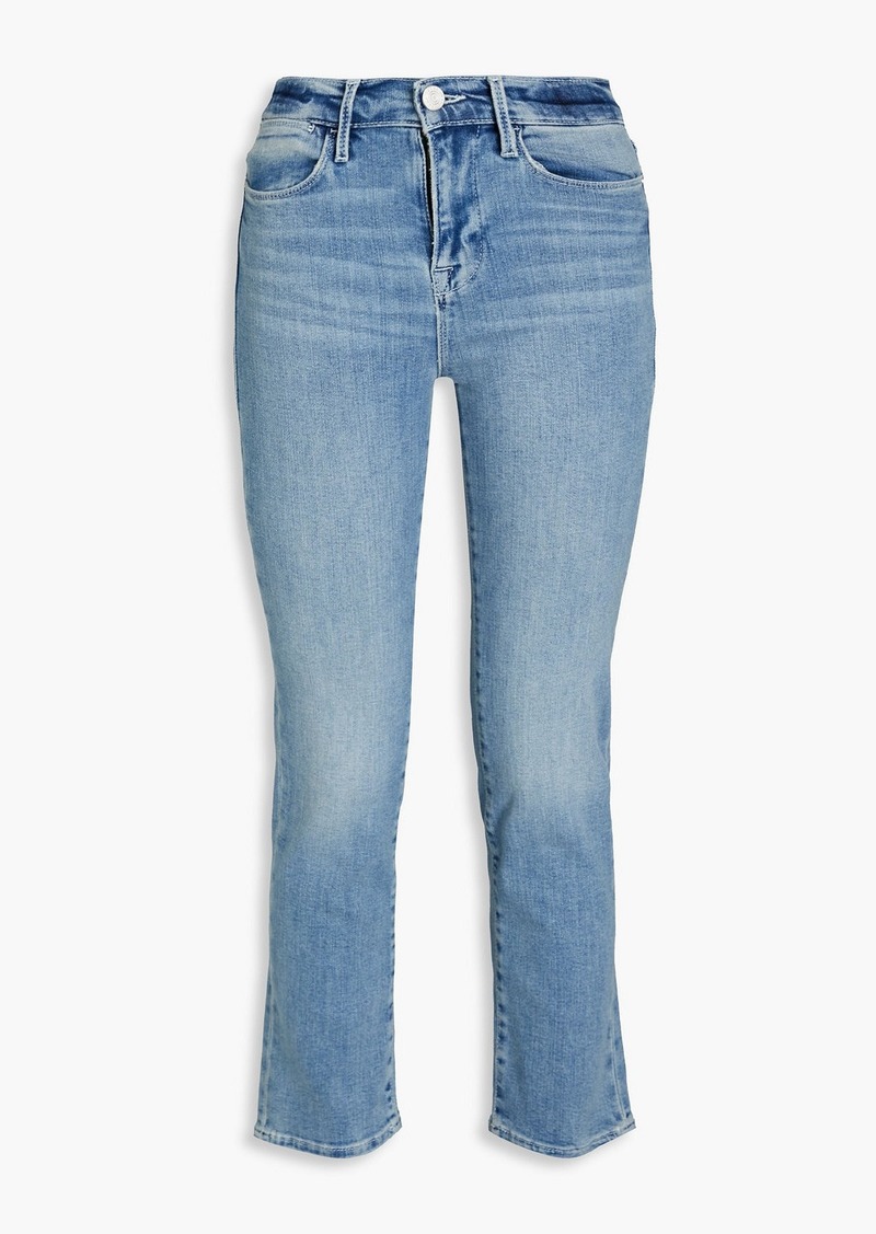 FRAME - Le High Straight cropped mid-rise straight-leg jeans - Blue - 23