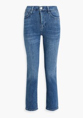 FRAME - Le High Straight cropped mid-rise straight-leg jeans - Blue - 24