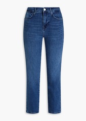 FRAME - Le High Straight cropped mid-rise straight-leg jeans - Blue - 27