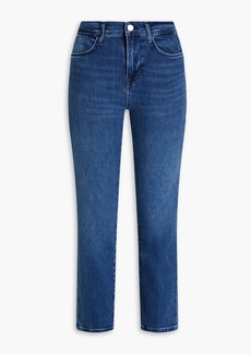 FRAME - Le High Straight cropped mid-rise straight-leg jeans - Blue - 24