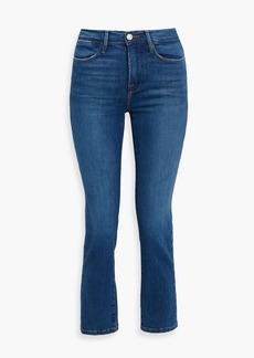 FRAME - Le High Straight distressed mid-rise straight-leg jeans - Blue - 23