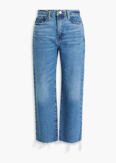 FRAME - Le Jane Crop cropped high-rise straight-leg jeans - Blue - 27