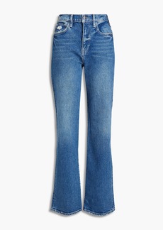 FRAME - Le Jane distressed high-rise straight-leg jeans - Blue - 32