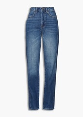 FRAME - Le Jane faded high-rise straight-leg jeans - Blue - 33
