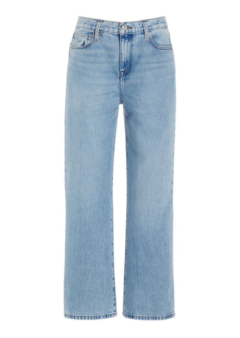 FRAME - Le Jane Rigid High-Rise Cropped Straight-Leg Jeans - Blue - 27 - Moda Operandi