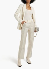 FRAME - Le Jane studded high-rise straight-leg jeans - White - 25