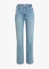 FRAME - Le Lane distressed high-rise straight-leg jeans - Blue - 23