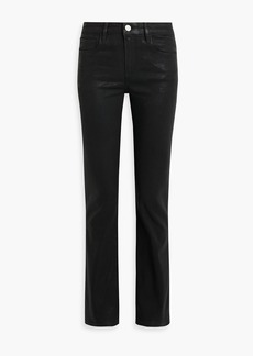 FRAME - Le Mini Boot coated mid-rise bootcut jeans - Black - 23
