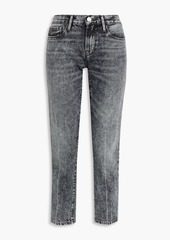 FRAME - Le Nouveau acid-wash mid-rise straight-leg jeans - Gray - 24