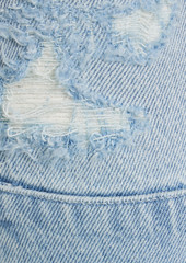 FRAME - Le Nouveau Straight cropped patchwork mid-rise slim-leg jeans - Blue - 24