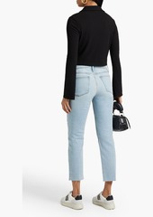 FRAME - Le Nouveau Straight cropped patchwork mid-rise slim-leg jeans - Blue - 24